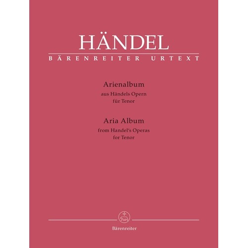 Aria Album From Handels Operas For Tenor Book