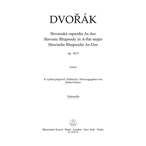 Slavonic Rhapsody In A Flat Major Op. 45/3