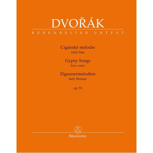 Dvorak - Gypsy Songs Op 55 Low Voice (Softcover Book) Urtext Edition Book