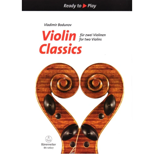 Violin Classics for 2 Violins - Duet Collection by Vladimir Bodunov, 35 Pages, Includes Melodies from Verdi, Strauss, Mozart, and More