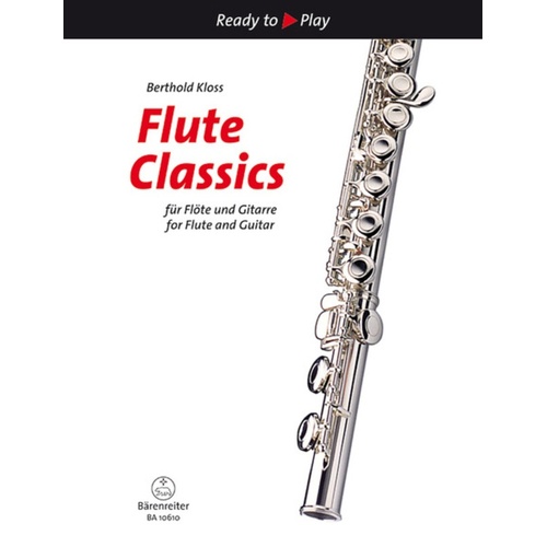 Flute Classics Arr Kloss For Flute And Guitar Book