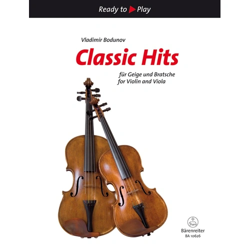 Classic Hits for Violin and Viola - String Duo Arrangements by Vladimir Bodunov, Baroque to Romantic, 34 Pages