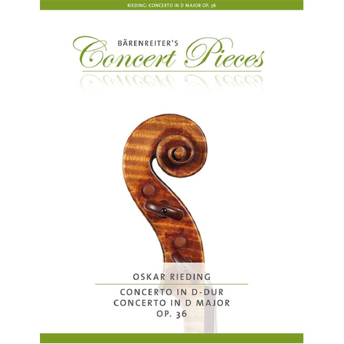 Violin Concerto in D Major Op 36 Violin/Piano - Rieding Oskar Barenreiter BA10697