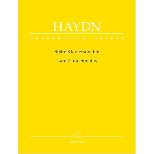 Haydn - Late Piano Sonatas (Softcover Book) Urtext Edition Book