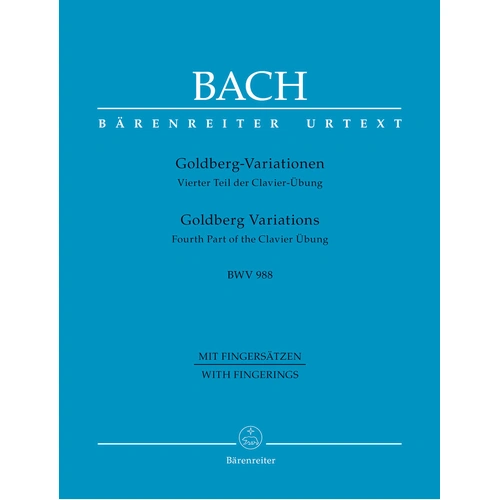 Goldberg Variations BWV 988 for Piano - Bach Barenreiter BA10848