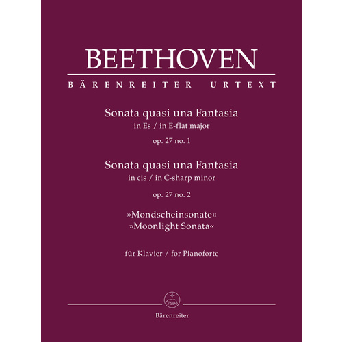 Sonata Quasi Una Fantasia For Pianoforte In E-Flat Major 27/1 / Sonata Quasi Una Fantasia For Pianoforte In C-Sharp Minor 27/1 "Moonlight Sonata"