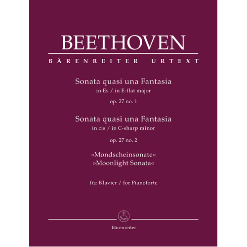 Beethoven Piano Sonatas Op 27 Nos 1 & 2 - Del Mar Barenreiter BA10853