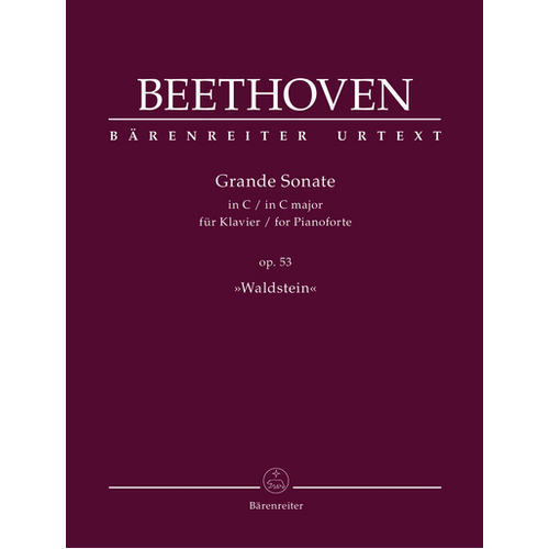 Beethoven Piano Sonata in C Major Op 53 Waldstein Urtext Edition Sheet Music