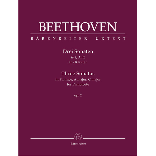 Beethoven Piano Sonatas Op 2 No 1-3 Sheet Music for Solo Piano