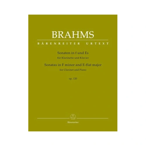 Brahms Sonatas Op. 120 for Clarinet and Piano - Barenreiter Urtext Edition
