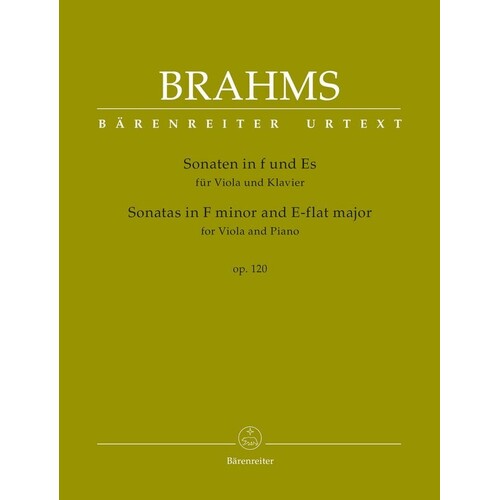 Brahms - Sonatas Op 120 Viola/Piano (Softcover Book) Urtext Edition Book