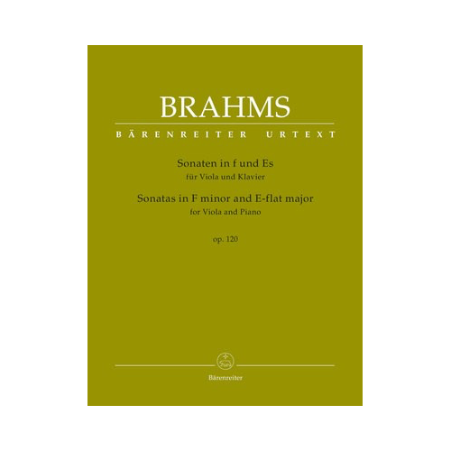 Sonatas in F Minor & E-flat Major Op. 120 for Viola and Piano Sheet Music