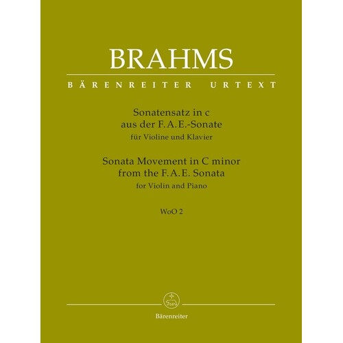 Sonata Movement From Fae Sonata Violin/Piano (Softcover Book) Urtext Edition Book