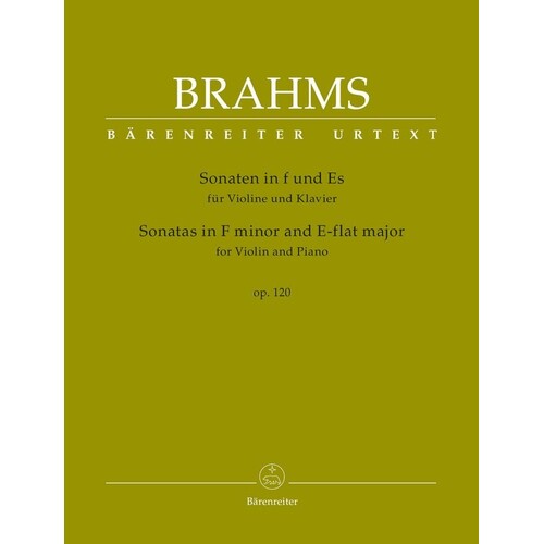 Brahms - Sonatas Op 120 Violin/Piano (Softcover Book) Urtext Edition Book