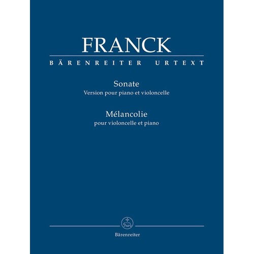 Franck - Sonata And Melancolie Cello/Piano (Softcover Book) Urtext Edition Book