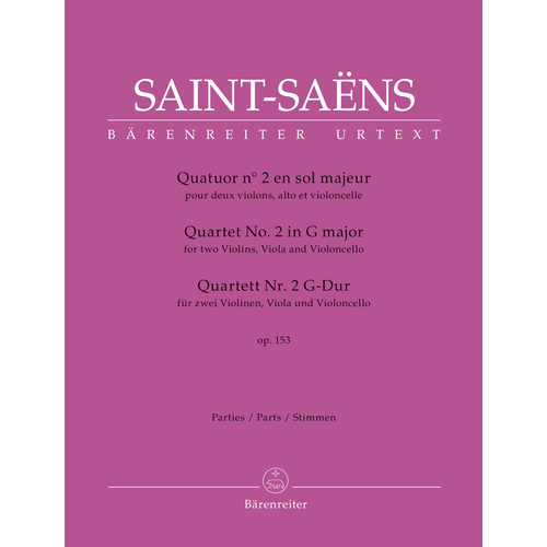Quartet For Two Violins, Viola And Violoncello No. 2 In G Major Op. 153