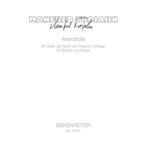 Trojahn - Abendrote Baritone/Piano (Softcover Book) Book