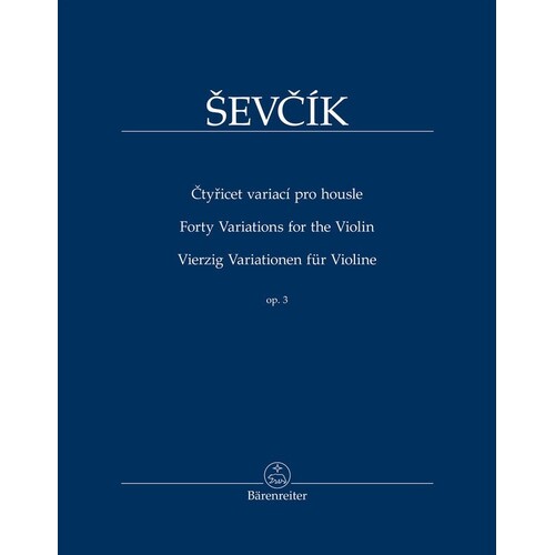 Sevcik - 40 Variations For The Violin Op 3 (Softcover Book) Book