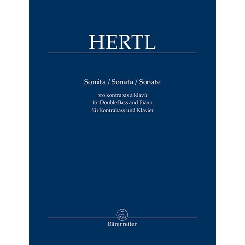 Hertl - Sonata For Double Bass/Piano (Softcover Book) Book