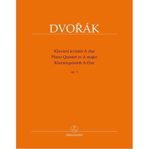 Dvorak - Piano Quintet A Major Op 5 Score/Parts Book