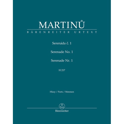 Martinu - Serenade No 1 H 217 Set Of Parts