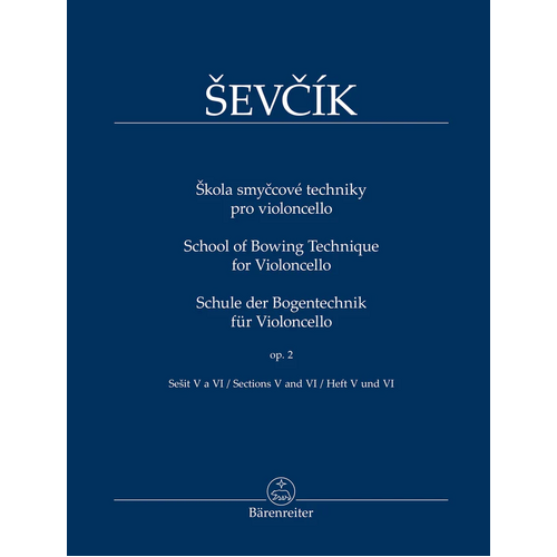Sevcik School of Bowing Technique for Cello Op 2 Book 3
