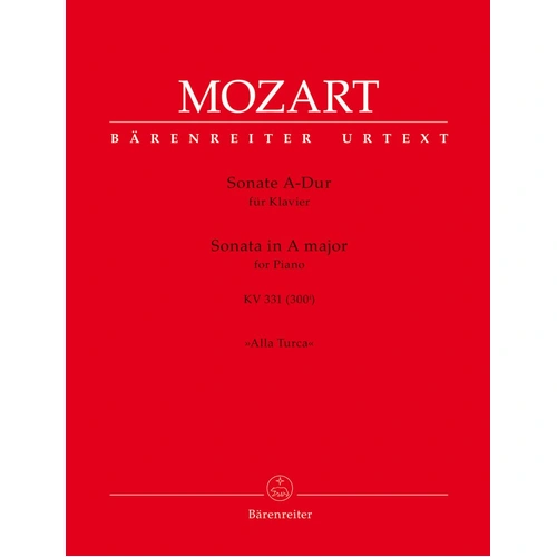 Mozart Sonata in A Major K 331 for Piano - Urtext Edition by Barenreiter, 67 Pages, Includes Performance Practice Insights