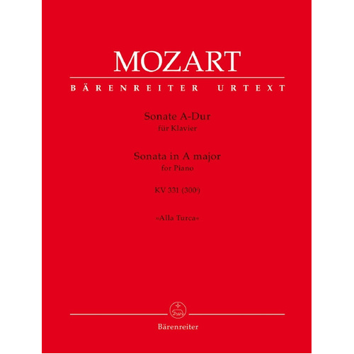 Mozart Piano Sonata in A Major K 331 - Barenreiter BA11816 Sheet Music