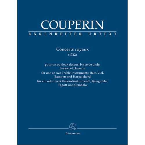 Couperin - Concerts Royaux For Chamber Ensememble Sc/Pts Score/Parts (Bassoon|Harpsichord|Treble Clef Instrument|Viol/Viola da Gamba)