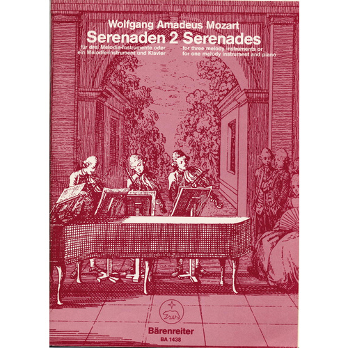 Serenades For Three Melody Instruments Or For One Melody Instrument And Piano, Volume 2 In C Major K. 439B/2