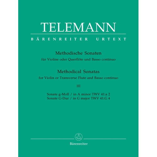 Twelve Methodical Sonatas Volume 3 for Flute and Piano