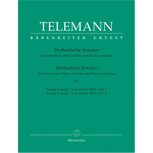 Telemann - Methodical Sonatas Book 4 for Violin or Flute/Piano