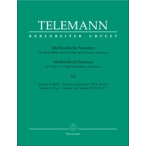 Methodical Sonatas 12 Book 6 Violin Or Flute Piano Book