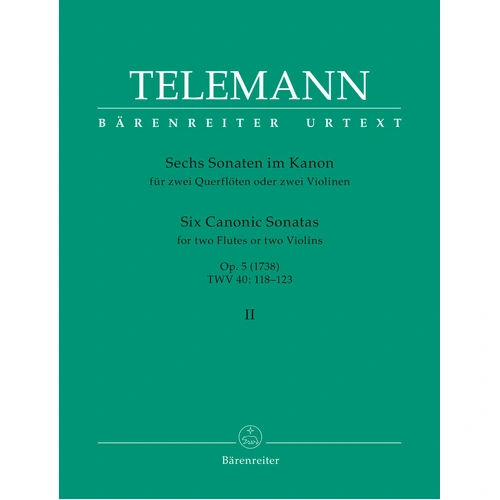 Six Canonic Sonatas for Two Flutes Op 5 Vol 2 Sheet Music