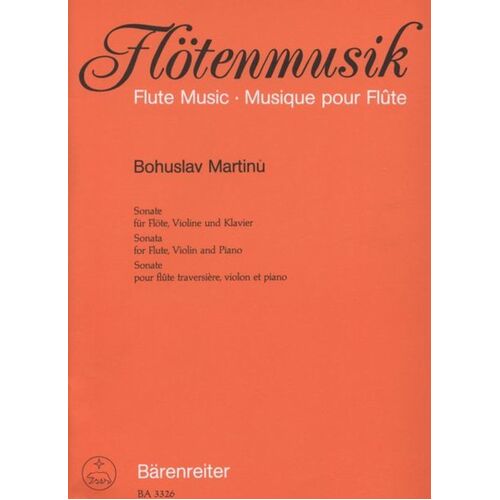 Sonata (1937) Flute Violin Piano Book