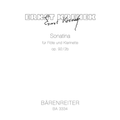 Sonatina Op 92/2B Flute/Clarinet Playing Score