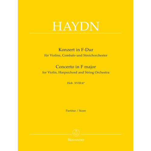 Concerto For Violin, Harpsichord And String Orchestra In F Major Hob. Xviii:6*