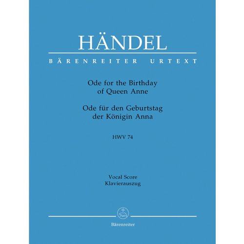 Ode For The Birthday Of Queen Anne Hwv 74