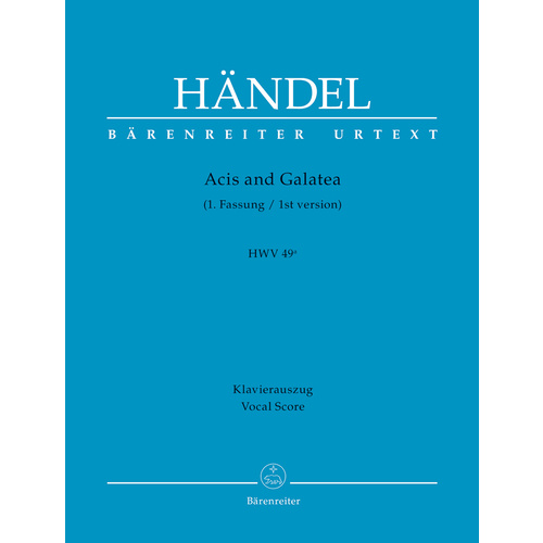 Acis and Galatea HWV49 Vocal Sheet Music