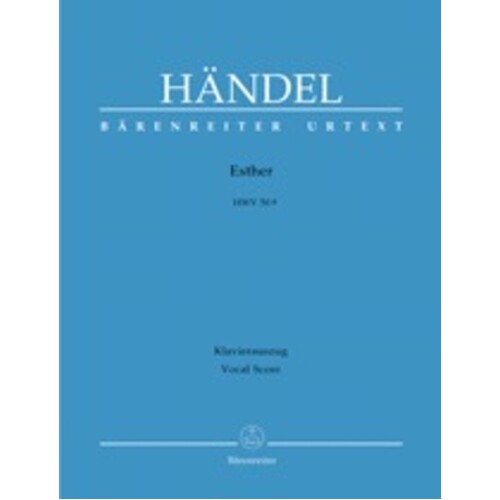 Esther Hwv  50A Vocal Score
