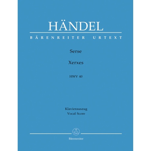 Handel - Xerxes Hwv 40 Vocal Score Ger/Ital Urtext