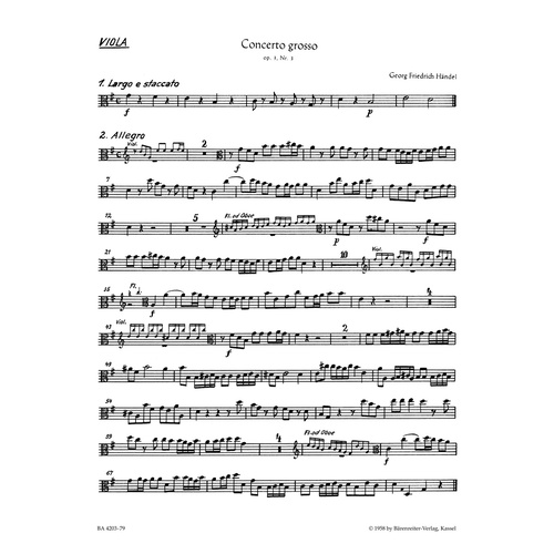 Concerto Grosso G-Dur Op. 3/3 Hwv 314