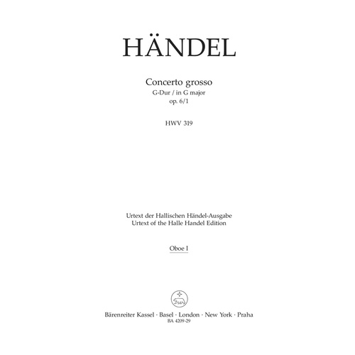 Concerto Grosso G-Dur Op. 6/1 Hwv 319