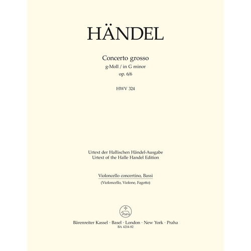 Concerto Grosso G-Moll Op. 6/6 Hwv 324