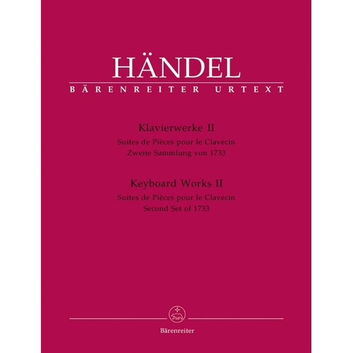 Handel - Keyboard Works Vol 2 Hwv 434-442 (Softcover Book) Urtext Edition Book