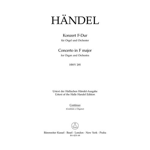 Concerto For Organ And Orchestra No. 13 In F Major Hwv 295 "The Cuckoo And The Nightingale"