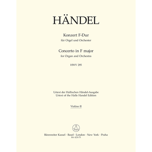 Concerto For Organ And Orchestra No. 13 In F Major Hwv 295 "The Cuckoo And The Nightingale"