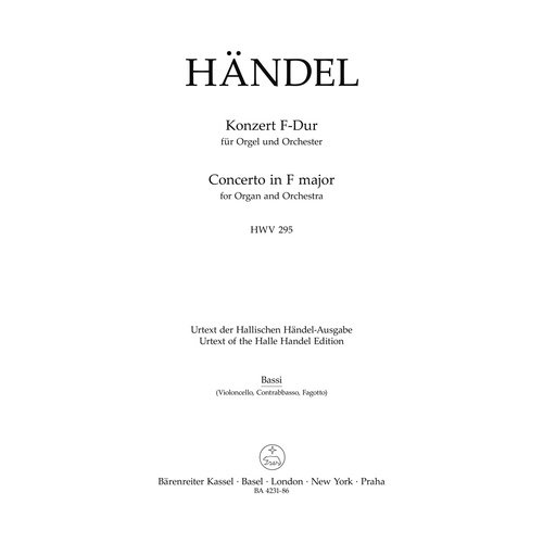 Concerto For Organ And Orchestra No. 13 In F Major Hwv 295 "The Cuckoo And The Nightingale"