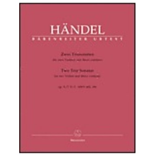 Trio Sonatas 2 Hwv 402 396 2 Violin/Piano Book