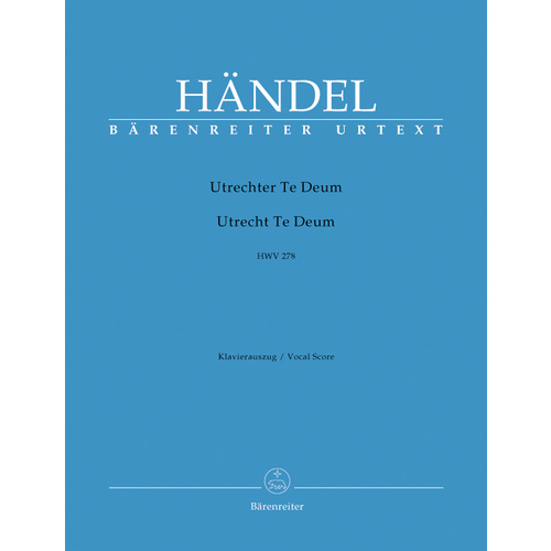 Utrecht Te Deum HWV278 Full Orchestra Sheet Music
